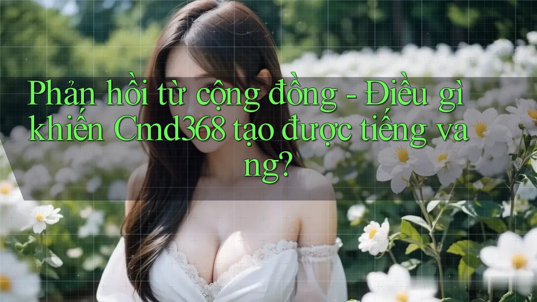 Phản hồi từ cộng đồng - Điều gì khiến Cmd368 tạo được tiếng vang? Phản hồi từ cộng đồng - Điều gì khiến Cmd368 tạo được tiếng vang?