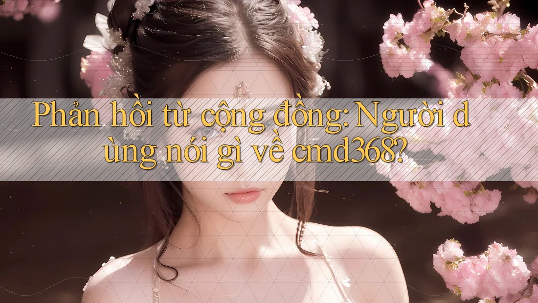 Phản hồi từ cộng đồng: Người dùng nói gì về cmd368?