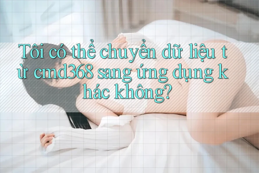Tôi có thể chuyển dữ liệu từ cmd368 sang ứng dụng khác không?